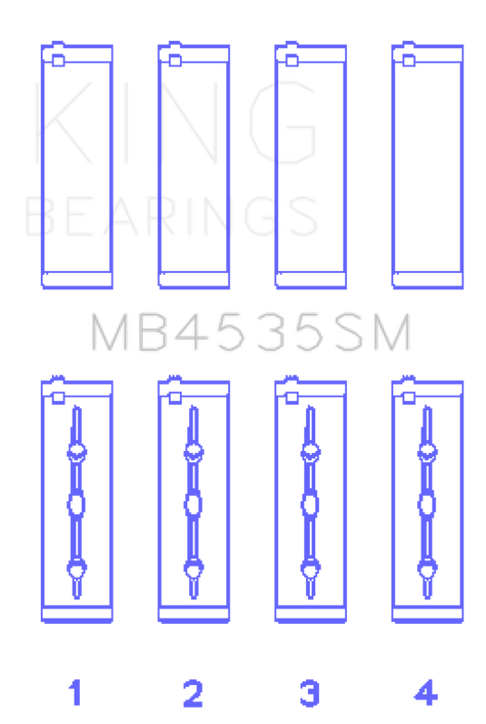 King Engine Bearings Mercedes M276 V6 (Size STD) Main Bearing Set