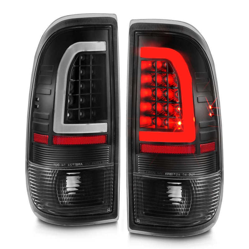 Load image into Gallery viewer, ANZO 1997-2003 Ford F-150 LED Tail Lights w/ Light Bar Black Housing Clear Lens
