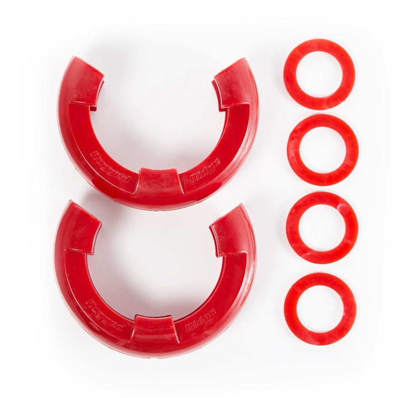 Load image into Gallery viewer, Rugged Ridge Red 7/8in D-Ring Isolator Kit
