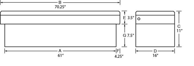 Load image into Gallery viewer, Tradesman Aluminum Economy Cross Bed Low-Profile Truck Tool Box (70in.) - Black
