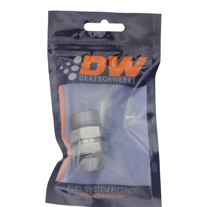 Load image into Gallery viewer, DeatschWerks 8AN ORB Male to 10AN ORB Male Swivel Adapter - Anodized DW Titanium

