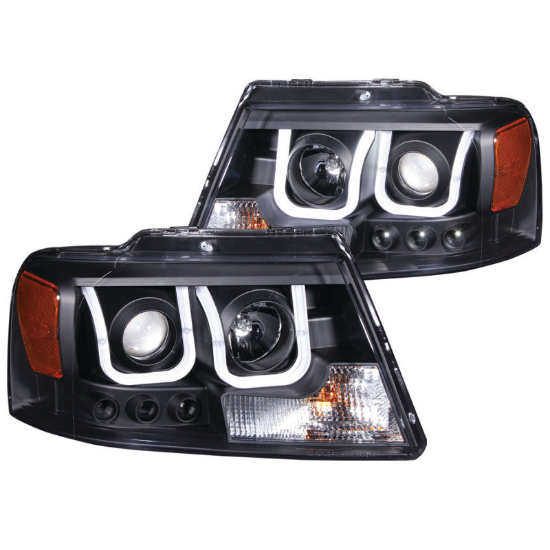 Load image into Gallery viewer, ANZO 2004-2008 Ford F-150 Projector Headlights w/ U-Bar Black
