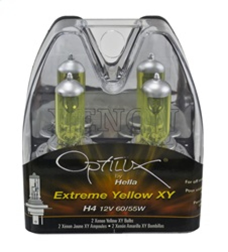 Load image into Gallery viewer, Hella Optilux H4 12V / 60/55W XY Xenon Yellow Bulb
