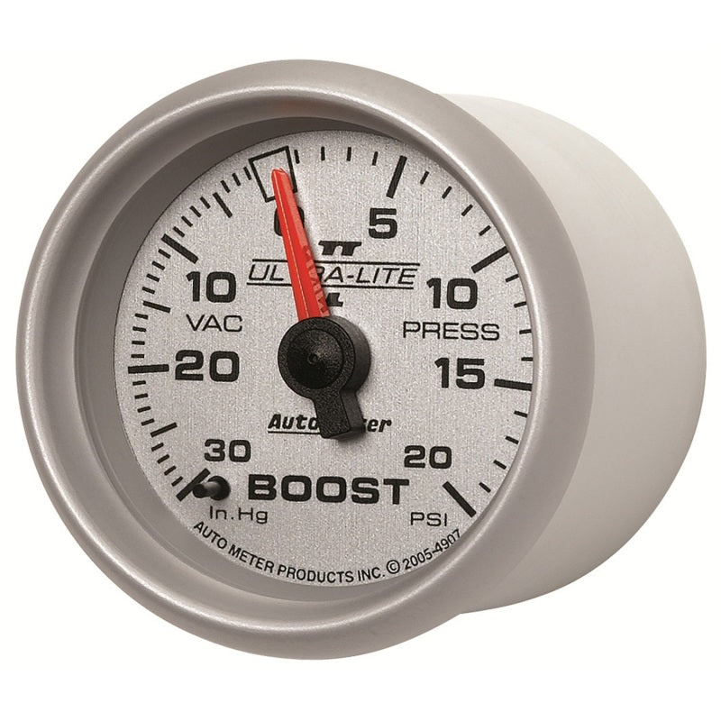 Load image into Gallery viewer, Autometer Ultra-Lite II 52mm 30 in Hg/20 psi Mechanical Boost/Vacuum Gauge

