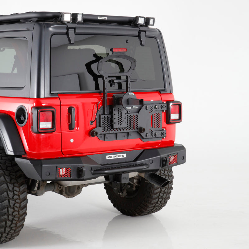 Load image into Gallery viewer, Go Rhino 08-22 Jeep Wrangler JL/JLU Body Mount Spare Tire Carrier - Tex. Blk

