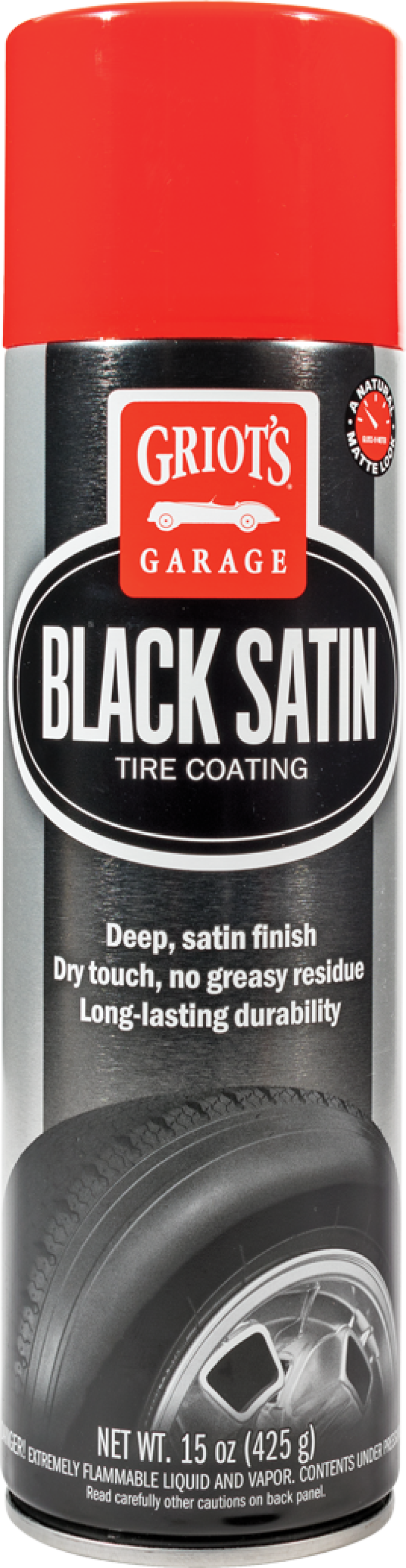 Load image into Gallery viewer, Griots Garage Black Satin Tire Coating - 15oz (Aerosol)
