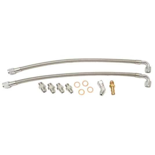 ATP Nissan RB25DET Steel Braided Coolant Line Assembly for GT (BB T28)/GTX Top/Bottom Mounted Turbo