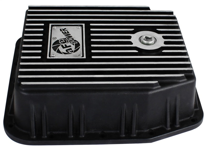Load image into Gallery viewer, aFe Transmission Pan (Black); Ford Trucks 94-08 AODE
