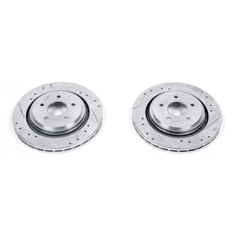 Load image into Gallery viewer, Power Stop 06-09 Cadillac XLR Rear Evolution Drilled &amp; Slotted Rotors - Pair
