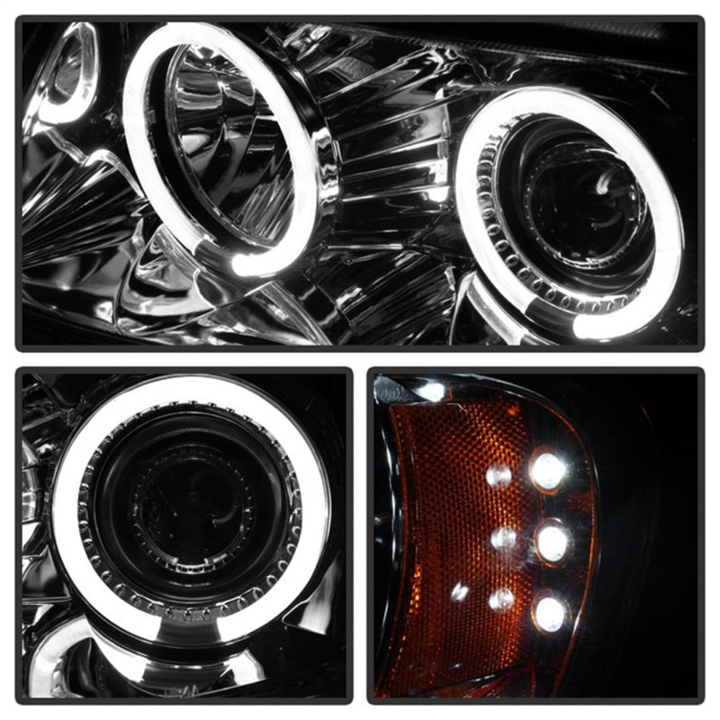 Load image into Gallery viewer, Spyder Jeep Grand Cherokee 99-04 Projector Headlights LED Halo LED Chrm - PRO-YD-JGC99-HL-C
