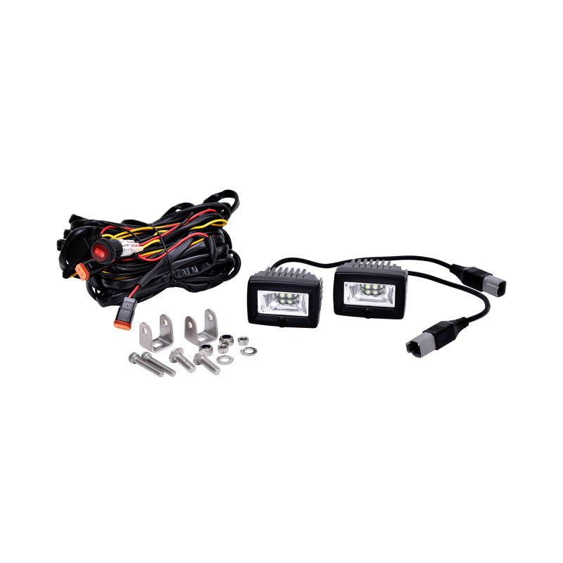 Load image into Gallery viewer, KC HiLiTES C-Series 2in. C2 LED Light 20w Area Flood Beam (Pair Pack System) - Black
