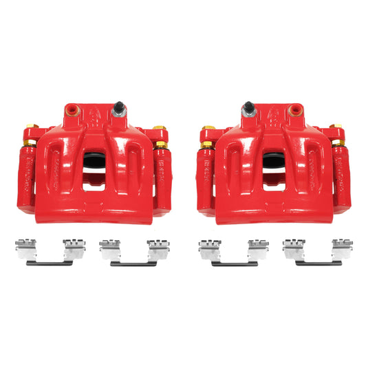 Power Stop 12-17 Chrysler 300 Front Red Calipers w/Brackets - Pair