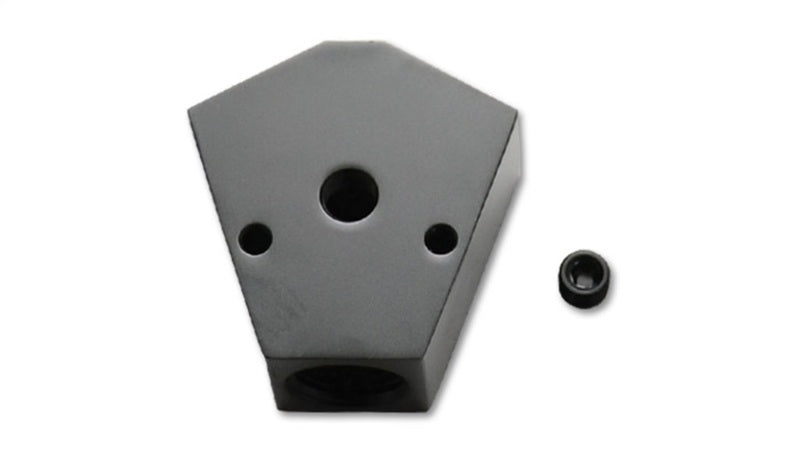 Load image into Gallery viewer, Vibrant Billet Aluminum Y-Block Fitting with 1/8in NPT Port - 3/8in NPT x 3/8in NPT x 3/8in NPT
