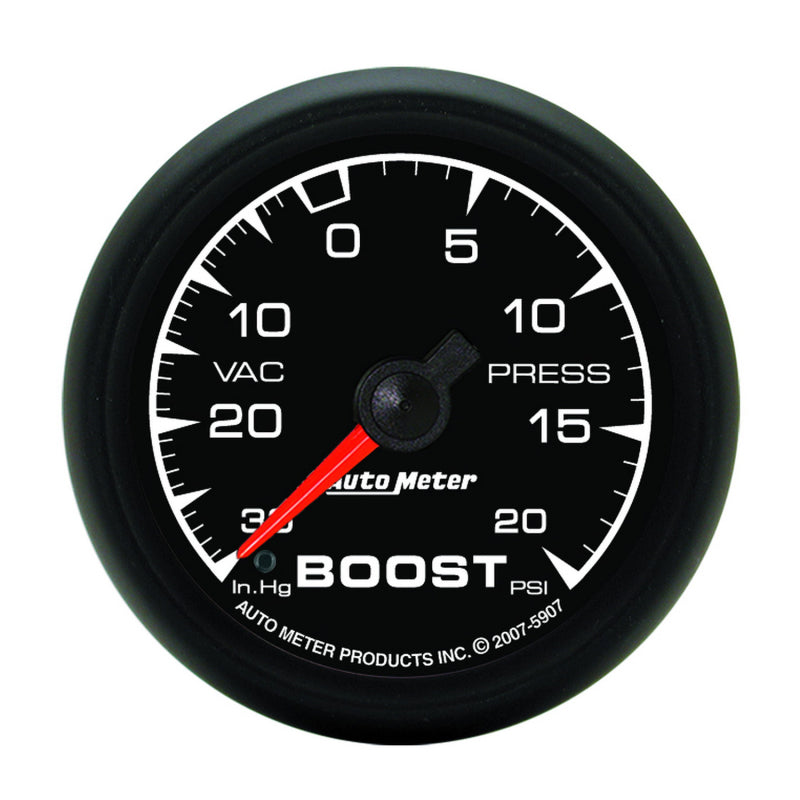Load image into Gallery viewer, Autometer ES 52.4mm 30 In. HG/20 PSI Vacuum/Boost Gauge

