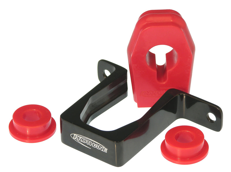 Load image into Gallery viewer, Prothane Ford Mustang Shifter Bushings w/ Billet Bracket - Red
