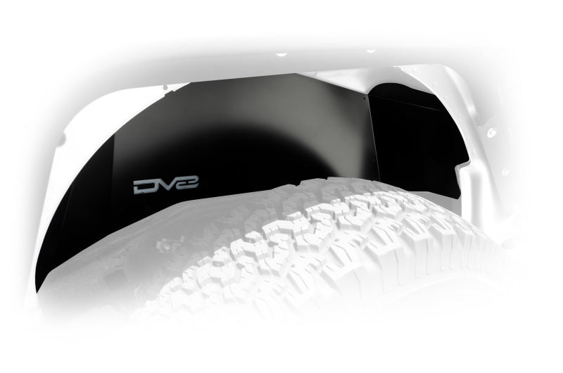 Load image into Gallery viewer, DV8 Offroad 07-18 Jeep Wrangler JK Rear Aluminum Inner Fender - Black
