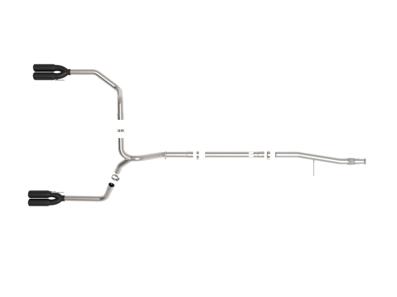 Load image into Gallery viewer, aFe Vulcan Series 3in 304SS DPF-Back 20-21 GM Trucks L6-3.0L (td) LM2 - Dual Black Tip
