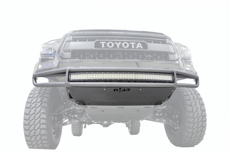 Load image into Gallery viewer, N-Fab M-RDS Front Bumper 14-17 Toyota Tundra - Gloss Black w/Silver Skid Plate
