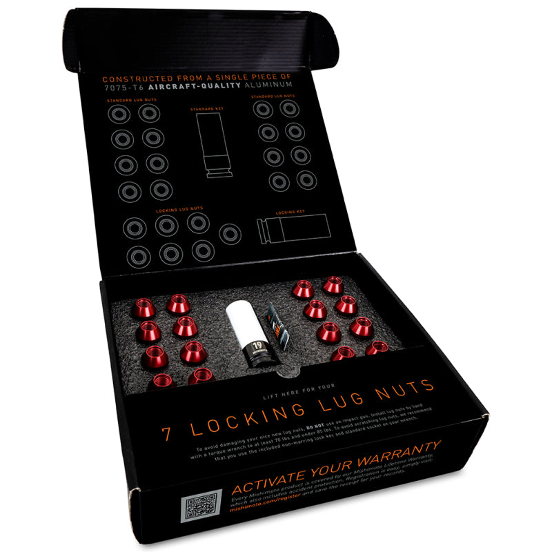 Load image into Gallery viewer, Mishimoto Aluminum Locking Lug Nuts 1/2 X 20 23pc Set Neo Chrome
