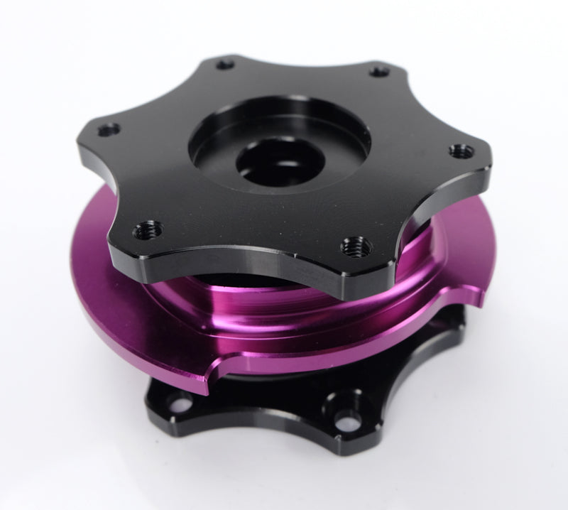 Load image into Gallery viewer, NRG Quick Release SFI SPEC 42.1 - Shiny Black Body / Shiny Purple Ring
