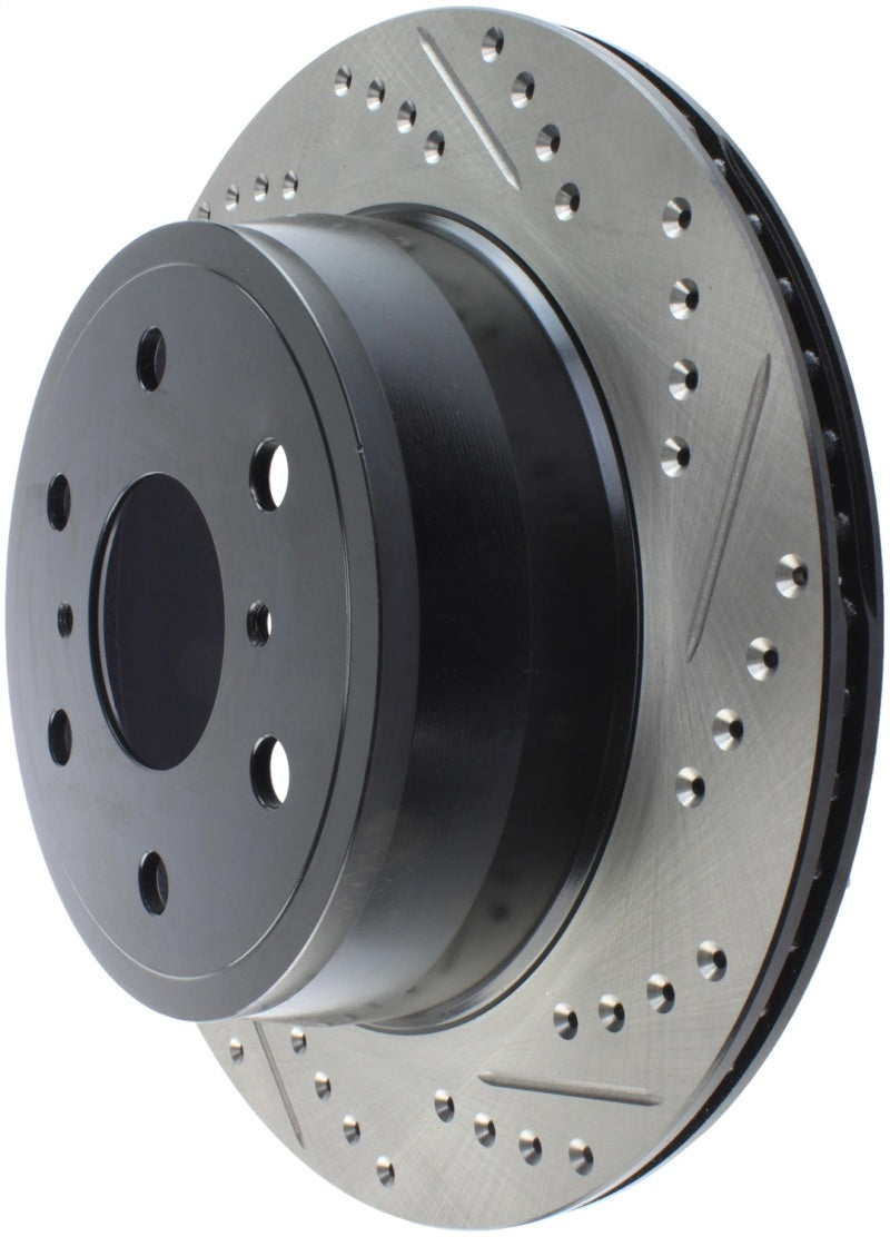 Load image into Gallery viewer, StopTech 07-10 GMC Sierra (w/ Rear Drum) / 07-09 GMC Yukon Rear Left Slotted &amp; Drilled Rotor
