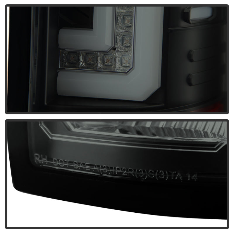 Load image into Gallery viewer, Spyder GMC Sierra 14-16 LED Tail Lights Black Smoke ALT-YD-GS14-LBLED-BSM
