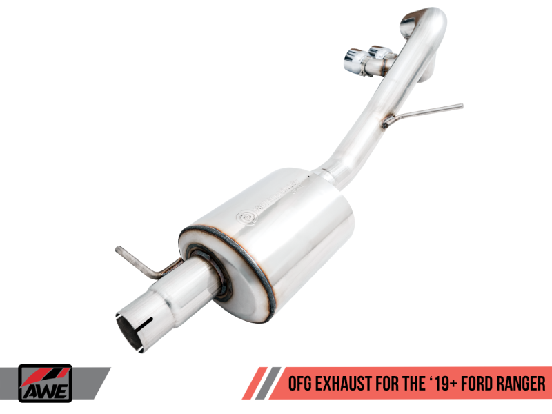 Load image into Gallery viewer, AWE Tuning 2019+ Ford Ranger 0FG Performance Exhaust System w/Chrome Silver Tips &amp; Bash Guard
