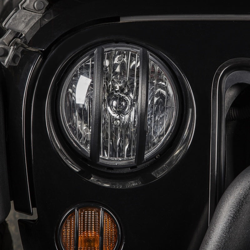 Load image into Gallery viewer, Rugged Ridge 07-18 Jeep Wrangler JK Black Elite Pivotal Headlight Euro Guard
