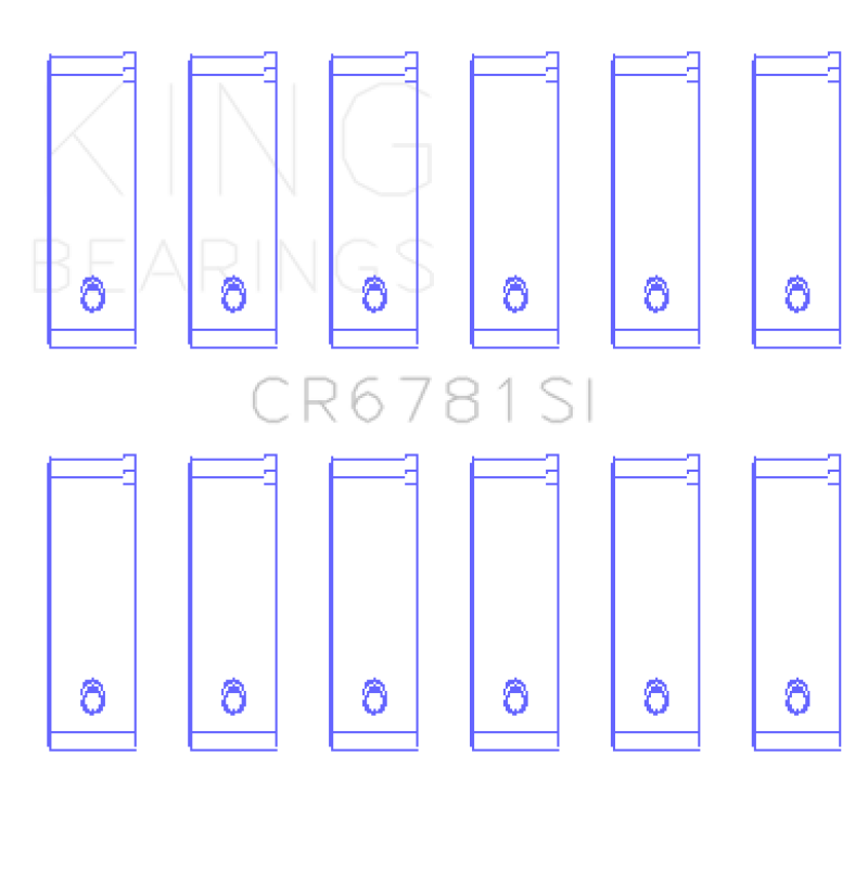 Load image into Gallery viewer, King Engine Bearings 01/98-12/09 Chrysler 167CI / 2.7 Liter EER V6 Rod Bearing Set
