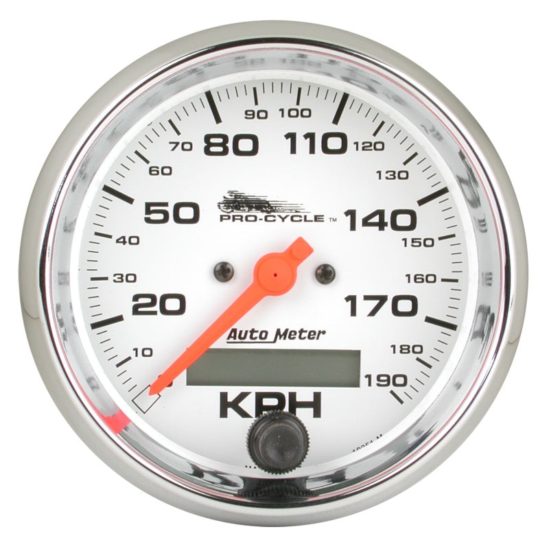 Load image into Gallery viewer, Autometer Pro-Cycle Gauge Speedo 3 3/4in 120 Mph Elec White
