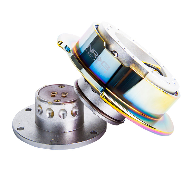 Load image into Gallery viewer, NRG Quick Release Gen 2.5 - Silver Body / Neochrome Ring
