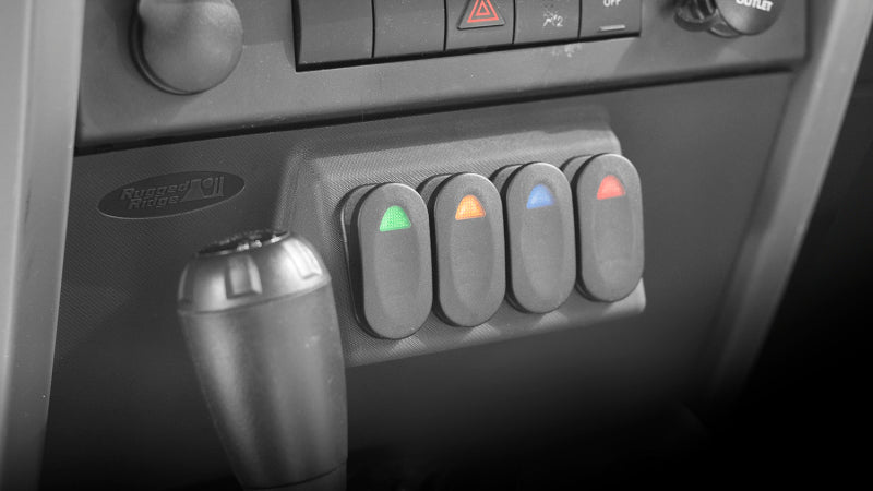 Load image into Gallery viewer, Rugged Ridge Lower Switch Panel Kit 07-10 Jeep Wrangler JK

