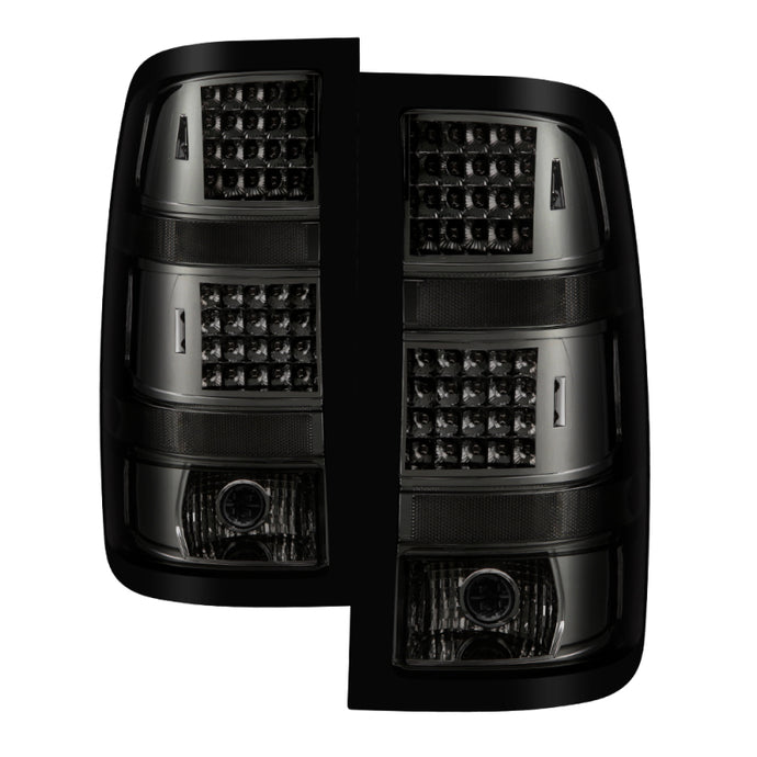 xTune GMC Sierra 07-13 (Not Fit 3500 Dually 4 Rear Wheels) LED Tail Lights Smoked ALT-JH-GS07-LED-SM