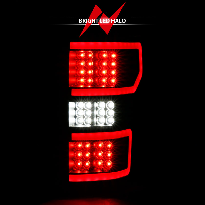 Load image into Gallery viewer, ANZO 18-19 Ford F-150 LED Taillight Black Housing Clear Lens Red Light Bar W/Sequential
