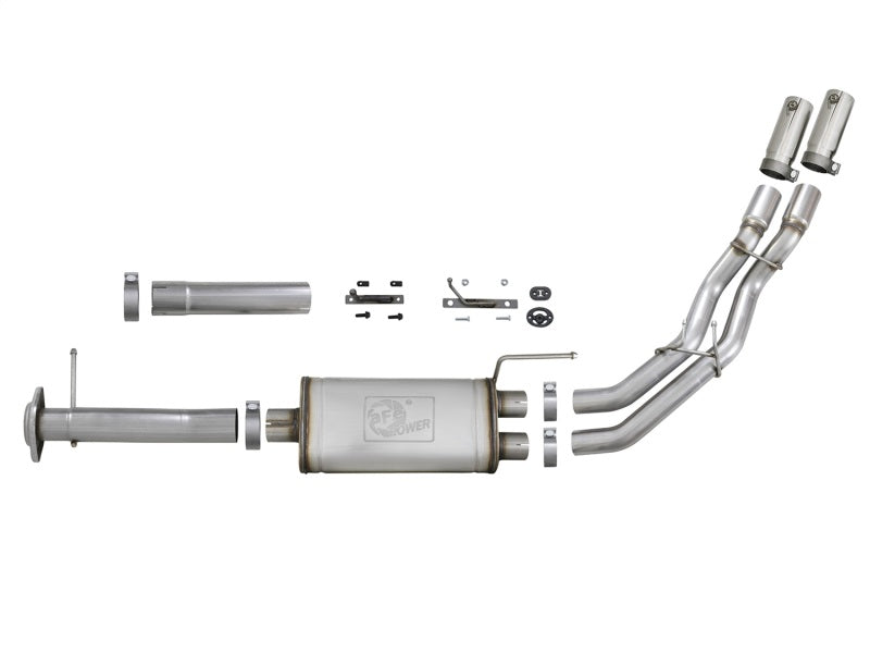Load image into Gallery viewer, aFe Rebel Series 3in. to 2.5in. 409 SS C/B Exhaust 11-14 Ford F-150 V6-3.5L (tt) - Polished Tip
