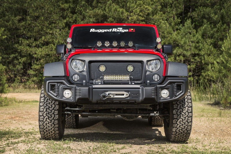 Load image into Gallery viewer, Rugged Ridge Spartacus Front Bumper Black 07-18 Jeep Wrangler
