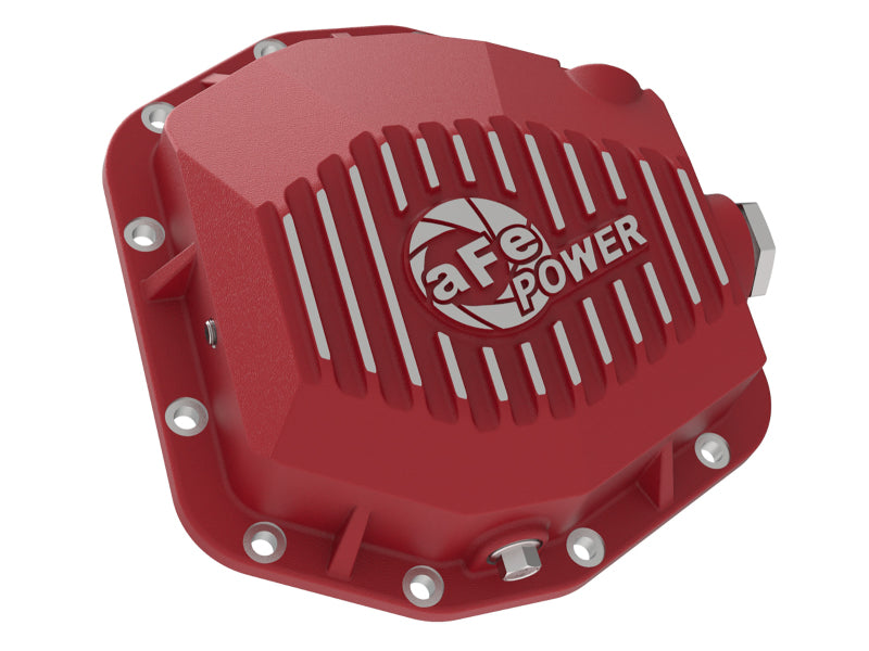 Load image into Gallery viewer, aFe Pro Series Rear Differential Cover Red 2018+ Jeep Wrangler (JL) V6 3.6L (Dana M220)
