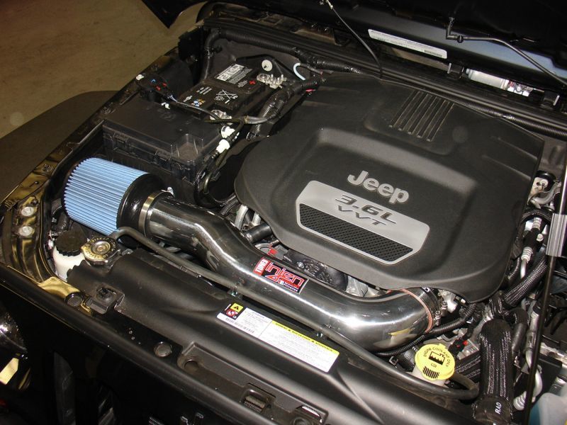 Load image into Gallery viewer, Injen 12-18 Jeep Wrangler JK 3.6L V6 Wrinkle Black Short Ram Intake w/ Open Filter
