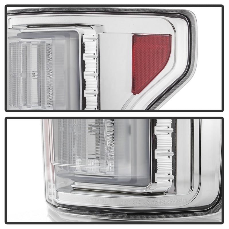 Load image into Gallery viewer, Spyder 18-19 Ford F-150 (W/O Blind Spot Sensor) LED Tail Lights - Chrome (ALT-YD-FF15018-LED-C)
