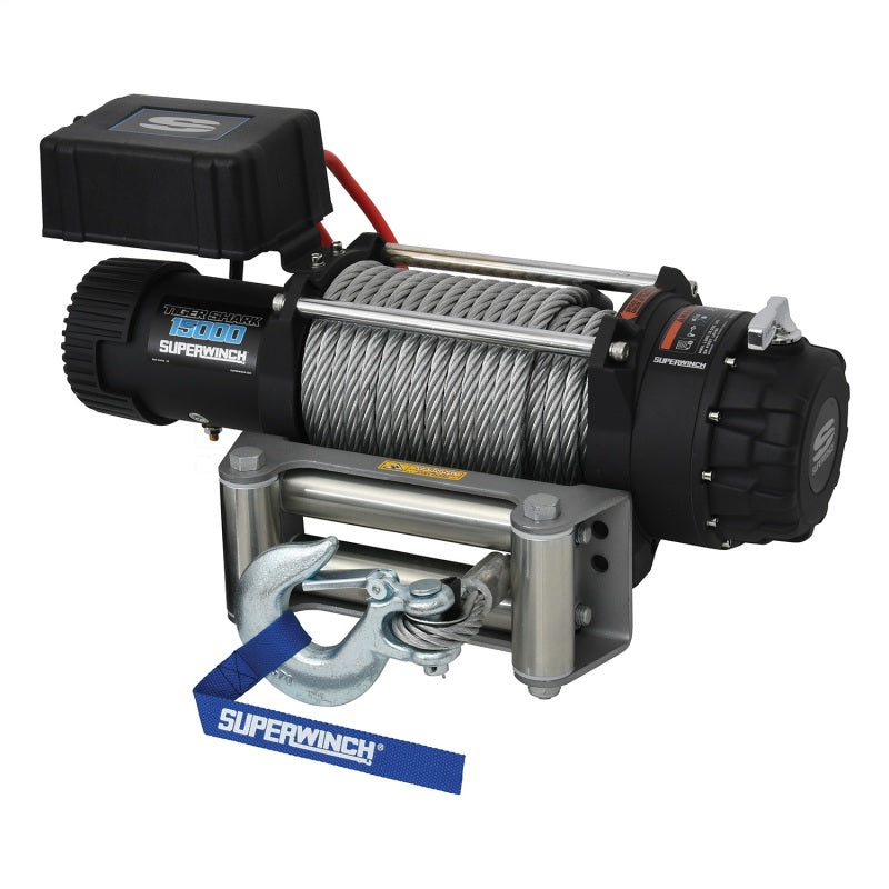 Load image into Gallery viewer, Superwinch 15000 LBS 12V DC 7/16in x 82ft Wire Rope Tiger Shark 11500 Winch

