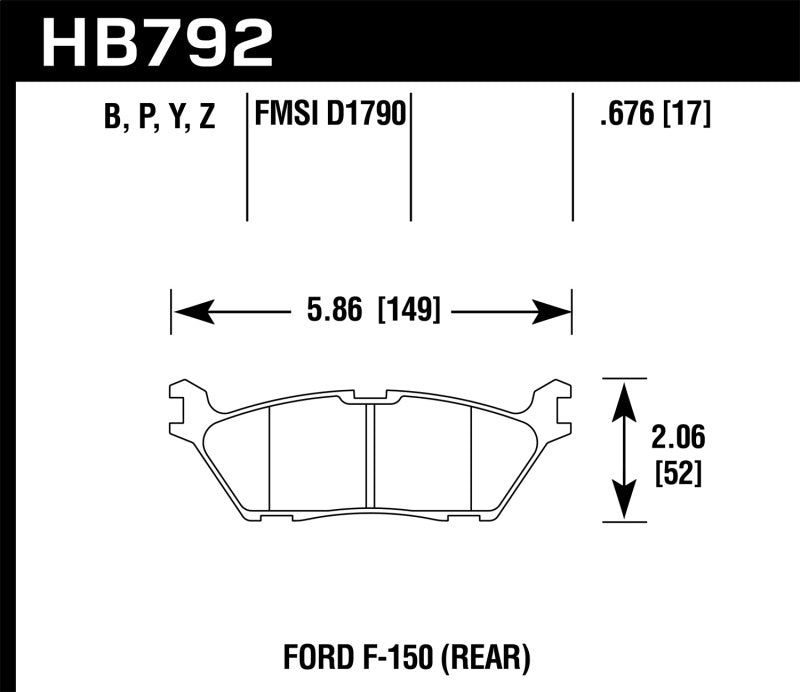 Load image into Gallery viewer, Hawk 15 Ford F-150 Performance Ceramic Street Rear Brake Pads
