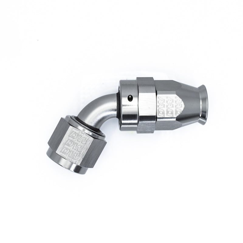 Load image into Gallery viewer, DeatschWerks 8 AN Female Flare Swivel 60-Degree Hose End PTFE - Anodized Matte Black
