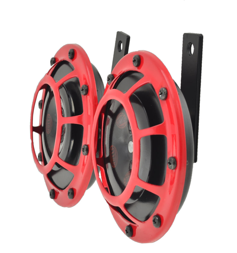 Load image into Gallery viewer, Hella Supertone Horn Kit 12V 300/500HZ Red (003399803 = 003399801)
