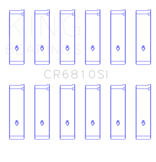 King Engine Bearings Chrysler 215 (Size .026) Connecting Rod Bearings (Set of 6)