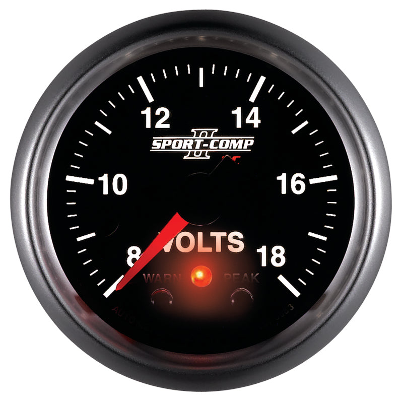 Load image into Gallery viewer, Autometer Sport-Comp II 2-1/16in Digital Voltmeter Gauge - 18V
