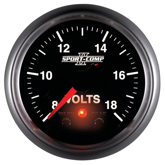 Autometer Sport-Comp II 2-1/16in Digital Voltmeter Gauge - 18V