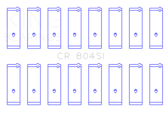 King Engine Bearings Ford 260CI/289CI/302 5.0L (Size 020) Windsor Connecting Rod Bearing Set