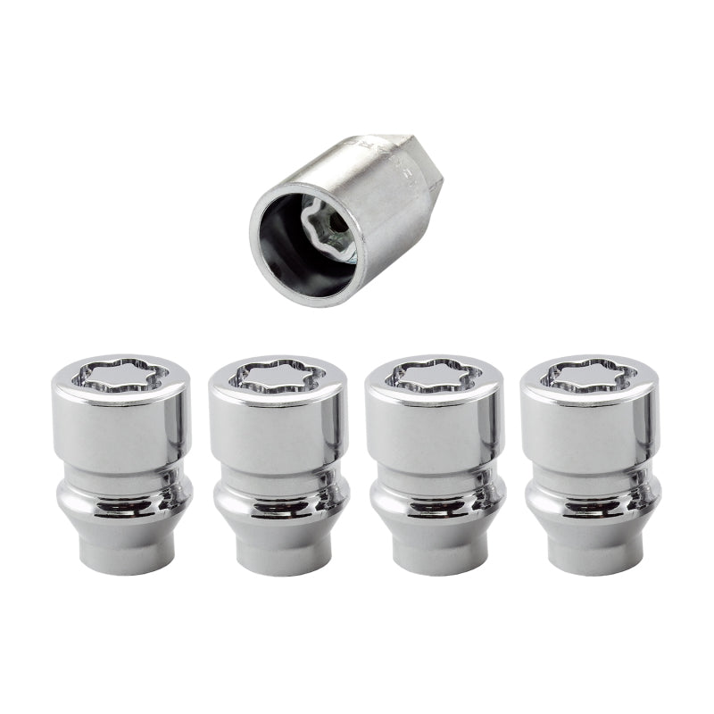 Load image into Gallery viewer, McGard Wheel Lock Nut Set - 4pk. (Uni-Lug) M12X1.5 / 13/16 Hex / .197in. Shank / 1.375in. L - Chrome
