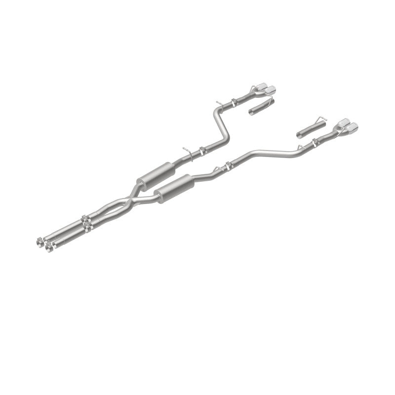 Load image into Gallery viewer, MagnaFlow Cat-Back, SS, 2.5in, Quad Split Rear 3.5in Tip 2015 Dodge Challenger 3.6L V6

