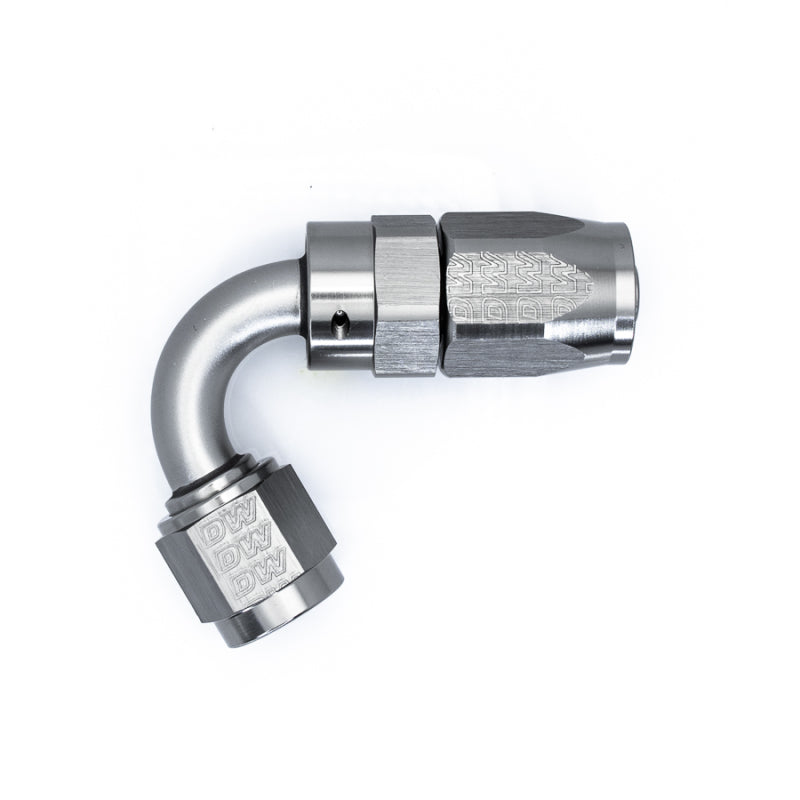 Load image into Gallery viewer, DeatschWerks 6AN Female Swivel 120-Degree Hose End CPE - Anodized DW Titanium
